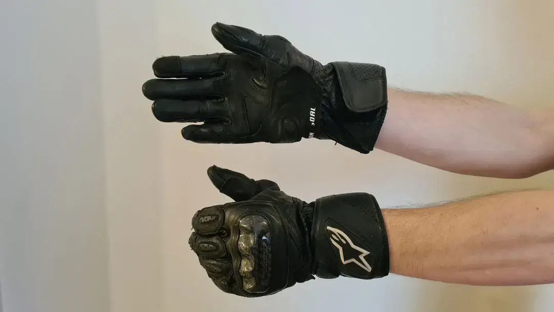 Guantes Alpinestars SP2 vista frontal y trasera